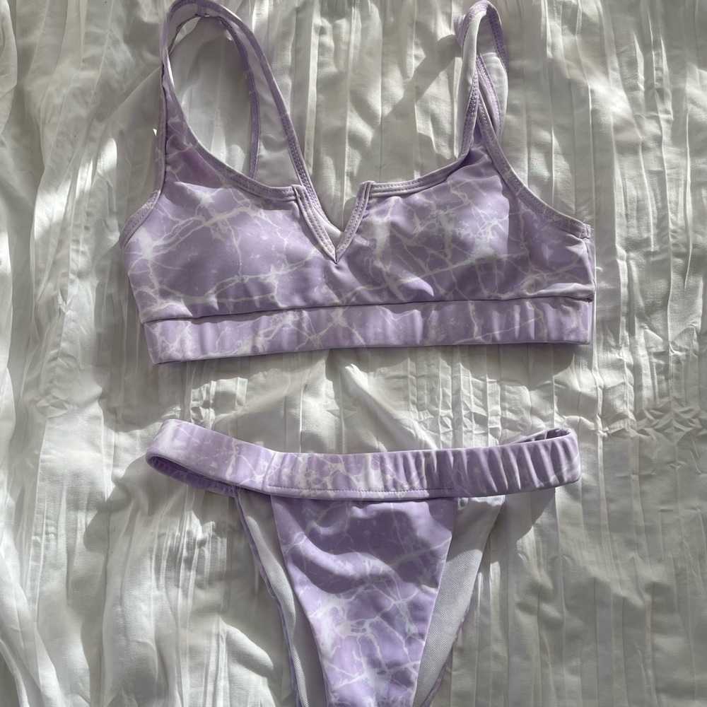Lilac sporty swim suit